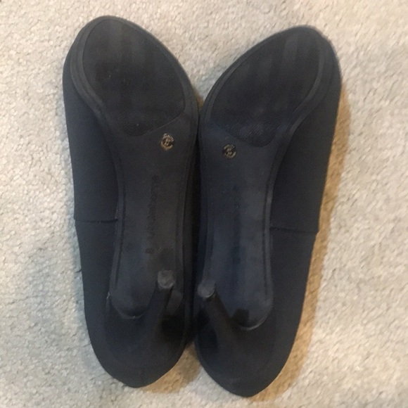 Liz Claiborne Black Fabric Peep Toe 3 Inch Heels-Size 8 - Picture 9 of 10